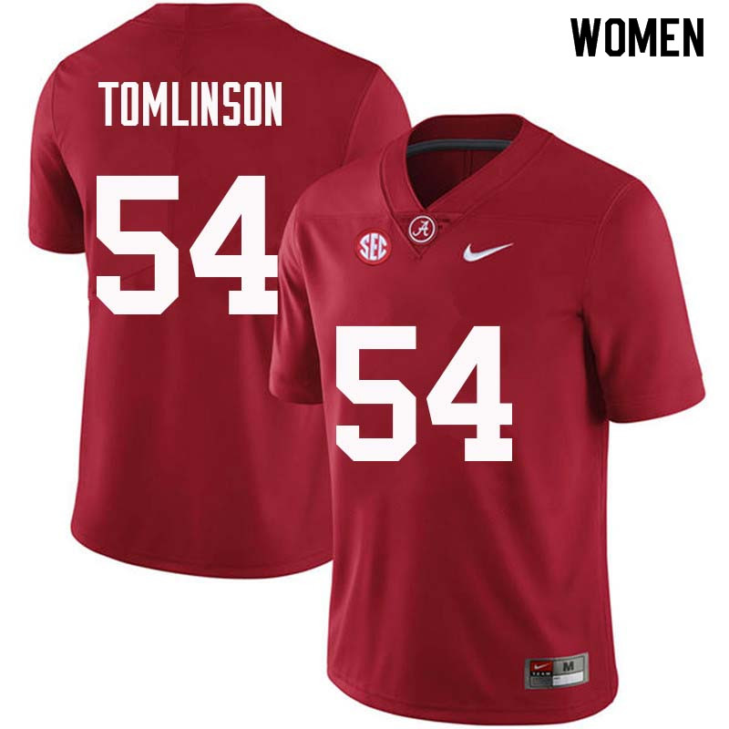 Alabama Crimson Tide Women's Dalvin Tomlinson #54 Crimson NCAA Nike Authentic Stitched College Football Jersey DN16Z83DV